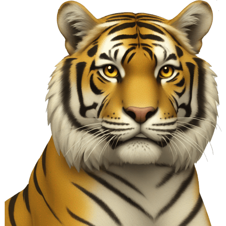 Tigre jaine avec des eclaire jaune emoji