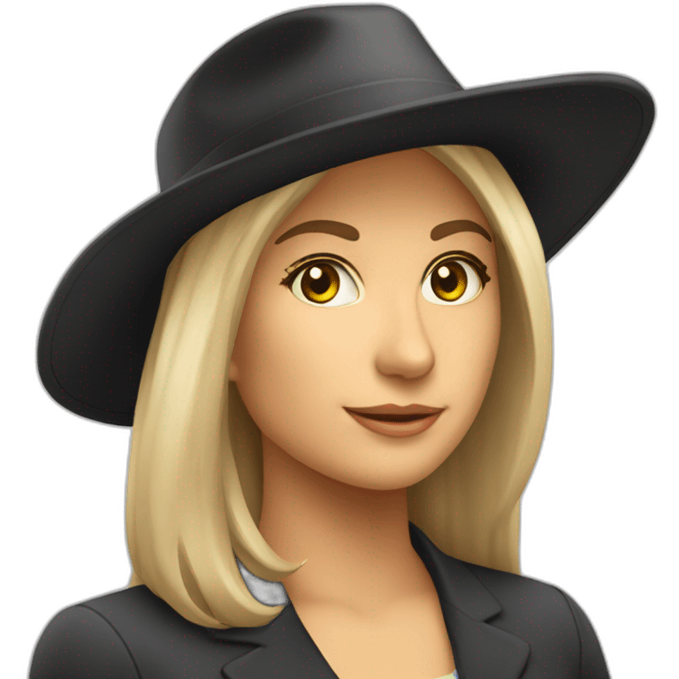 donna spagnola cappelli lunghi neri senior marketing emoji