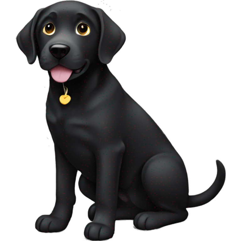 black lab with white paws emoji