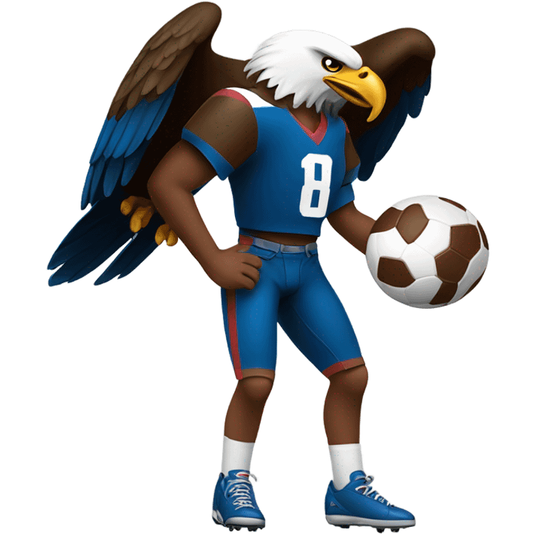 Eagle playing football emoji