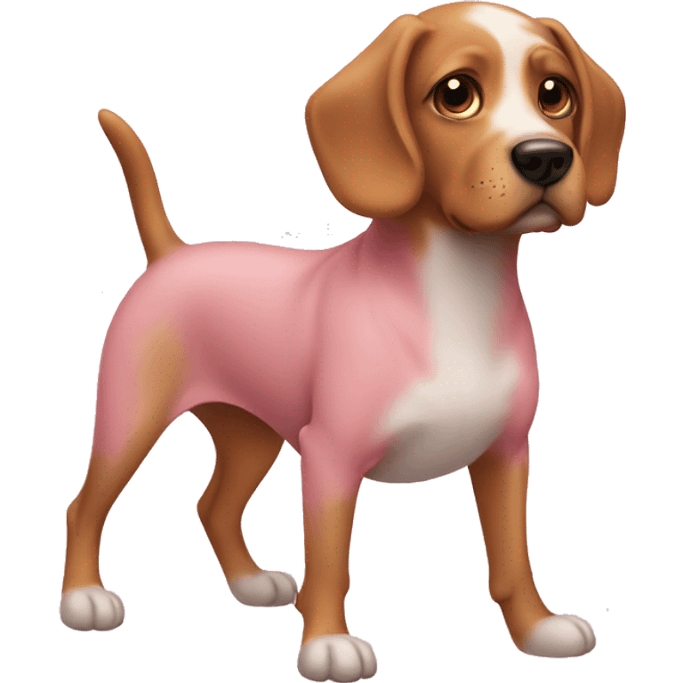 Dog pink emoji