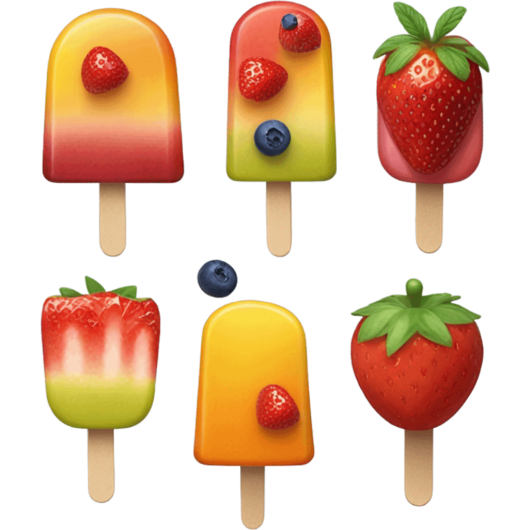 Fruit popsicles emoji