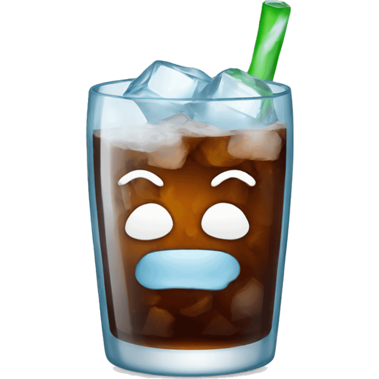 cola with ice in glass emoji