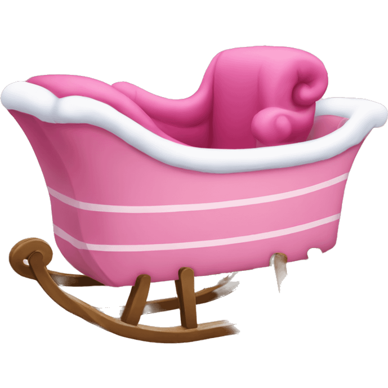 Pink sleigh emoji