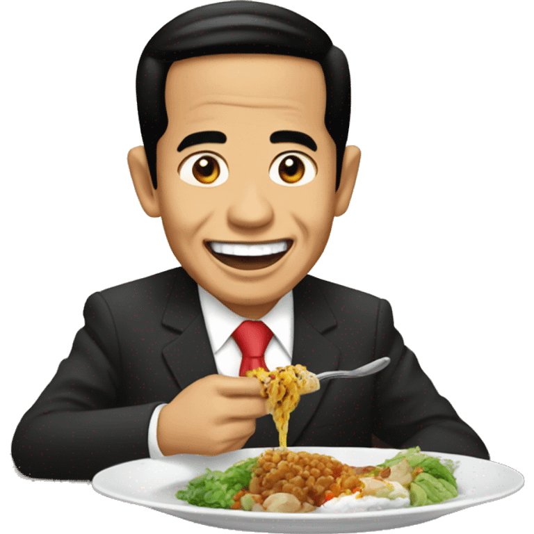 jokowi makan emoji