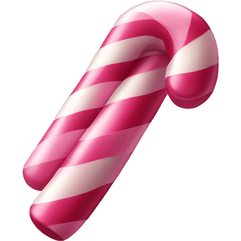 Pink candy cane  emoji