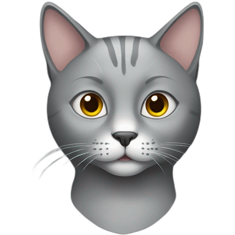 Gray cat emoji