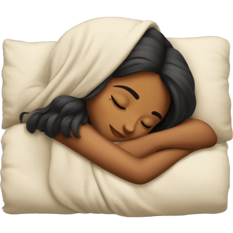 Indian girl sleeping emoji