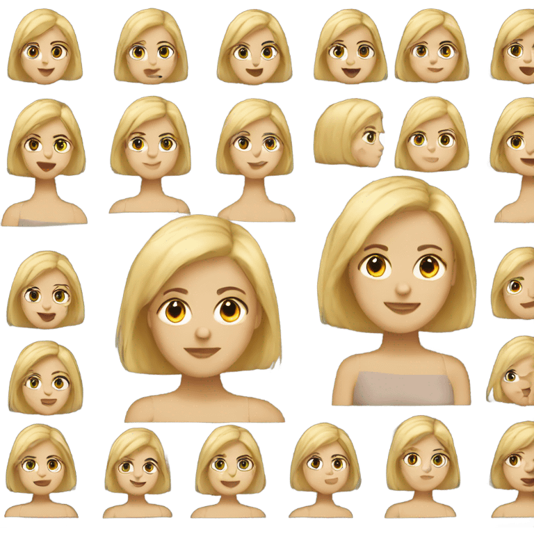 Blonde girl with short hair  emoji