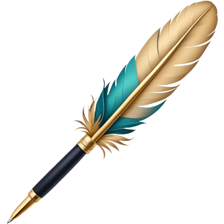 Vintage pen with feather  emoji