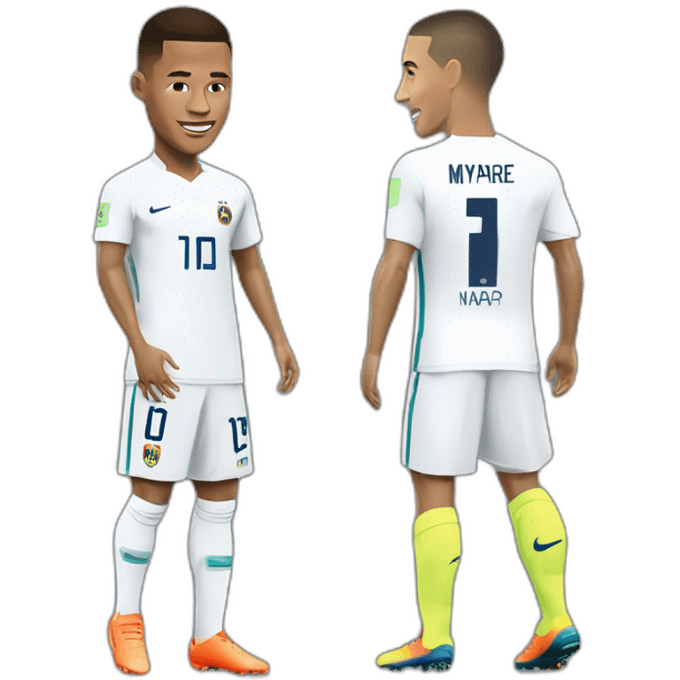 Ronaldo sur Neymar sur mbappe emoji