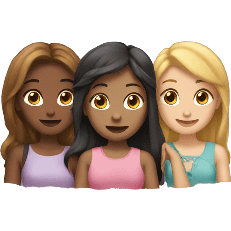 3 girls best friends  emoji