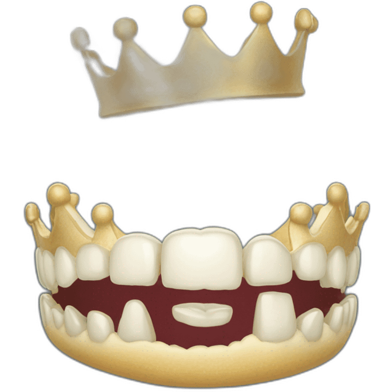 Une dent avec une couronne emoji