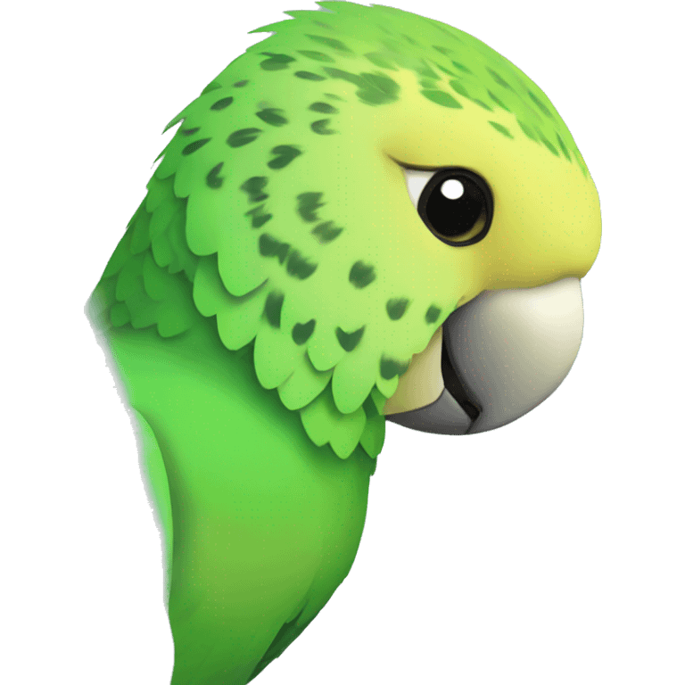 Green budgie emoji