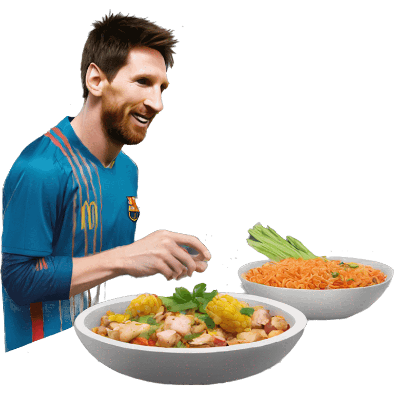 Messi qui cuisine emoji