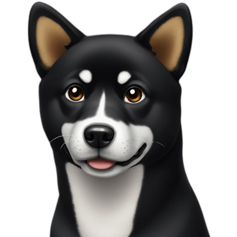 black shiba inu face emoji