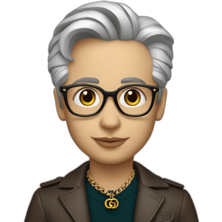 Viktor Frankl with Gucci necklace emoji