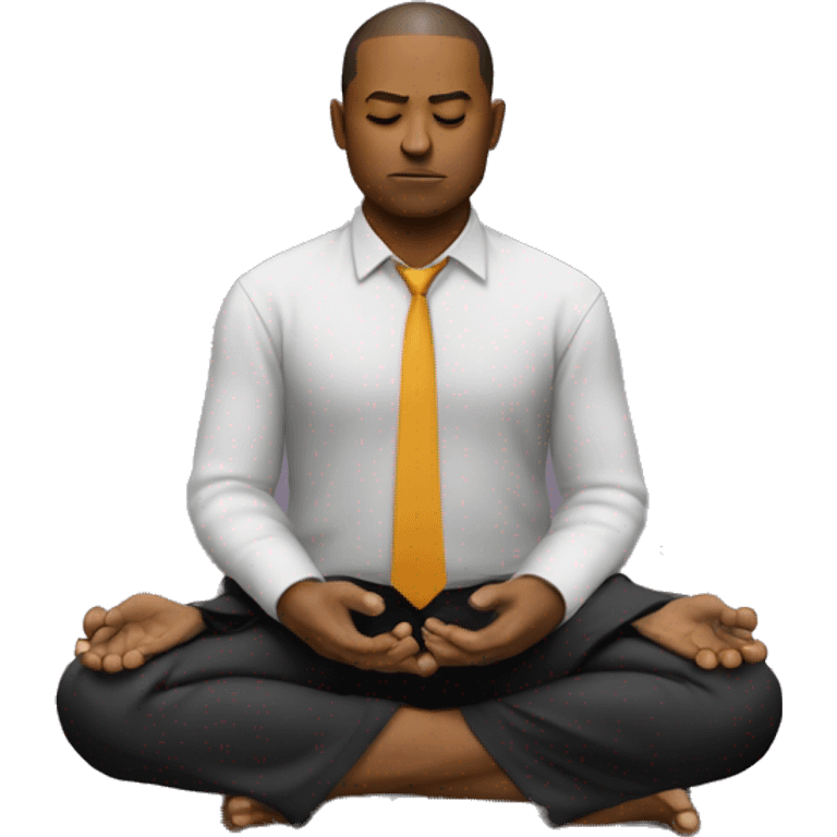 crypto trader meditates emoji