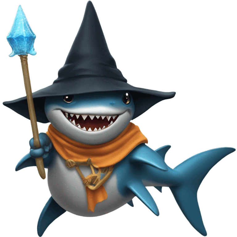 Shark witch emoji