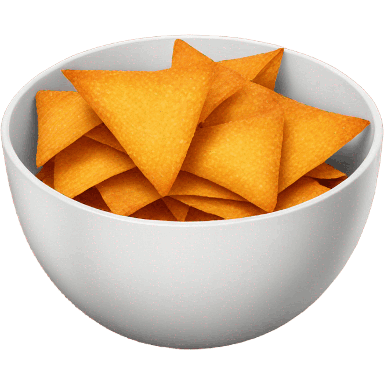 White bowl of Doritos  emoji