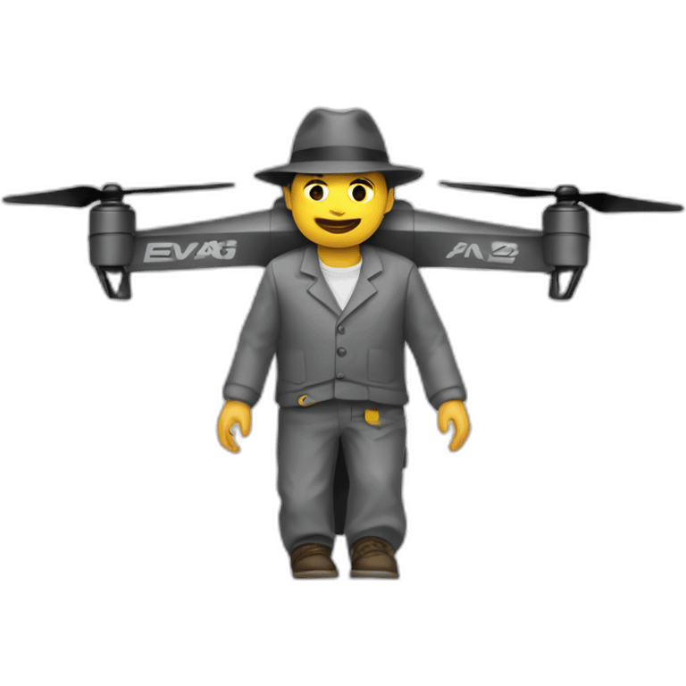 Homme métise qui fais du drone emoji