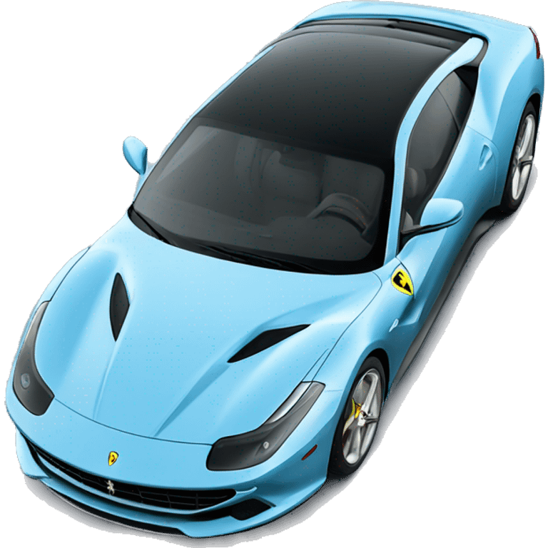 Ferrari Roma in Light blue  emoji