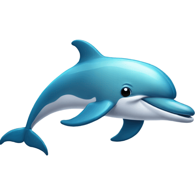 Dolphin with a toothbrush mustache emoji