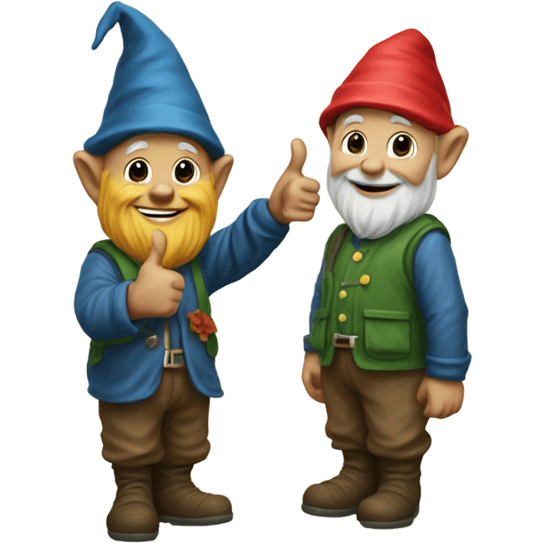 Garden gnome thumbs up emoji