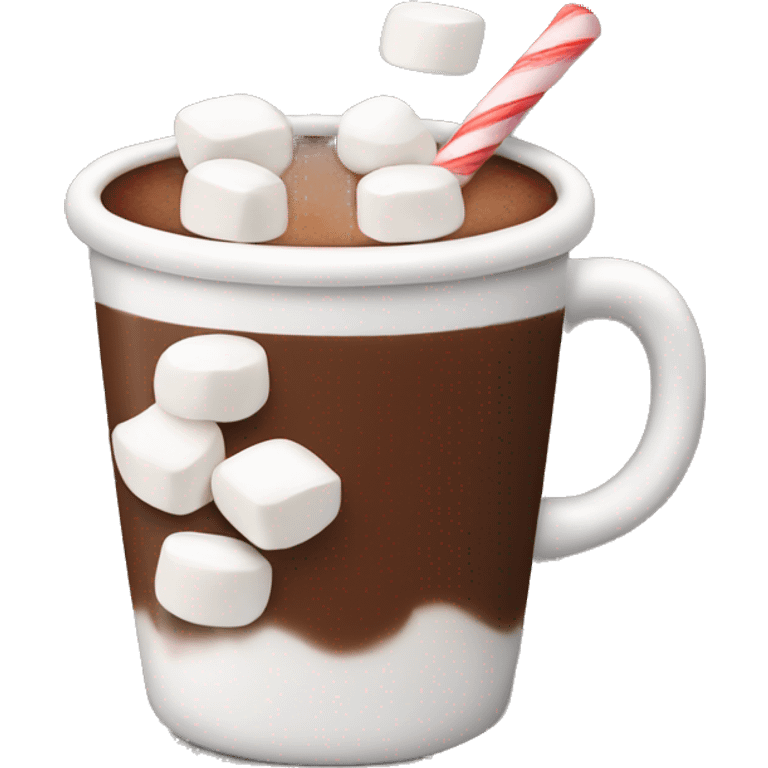 Cup of hot chocolate with marshmallows  emoji