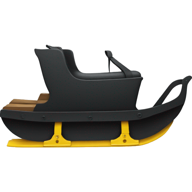 Black sled emoji