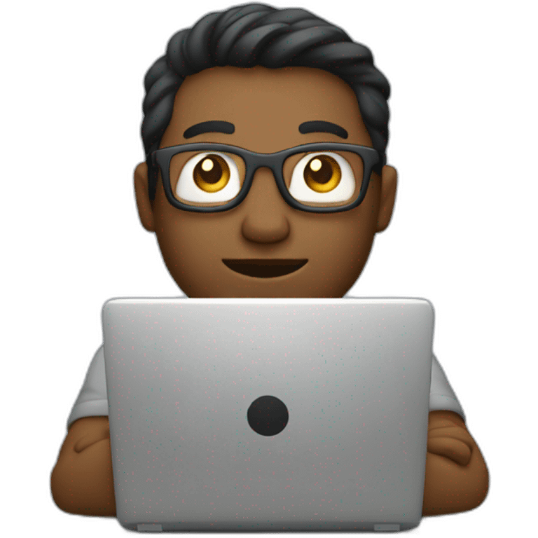 developer in front of  his laptop emoji