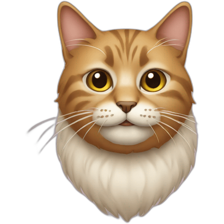 Cat with beard emoji