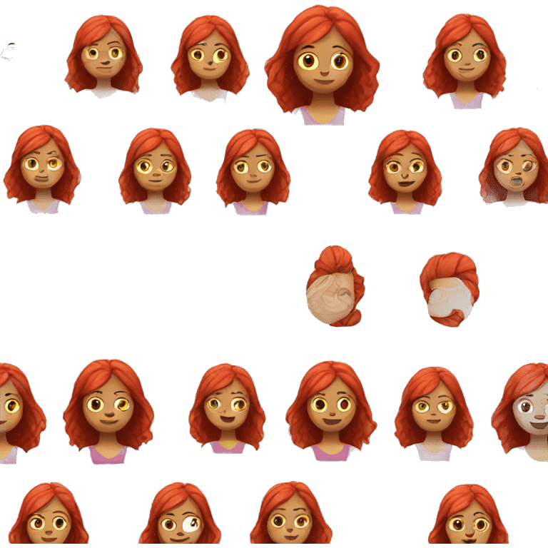 girl red hair yoga   emoji