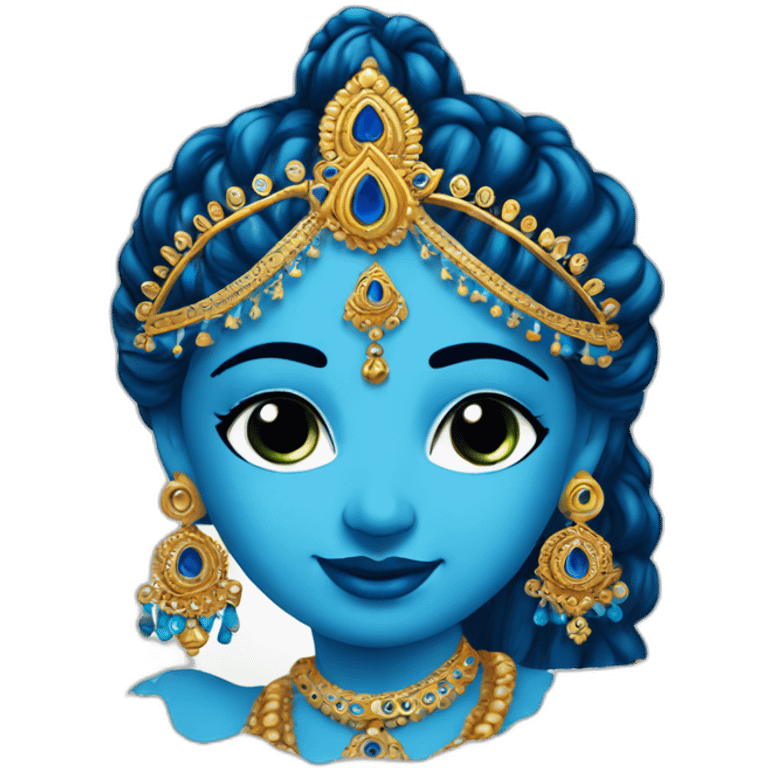 radha krishna blue emoji