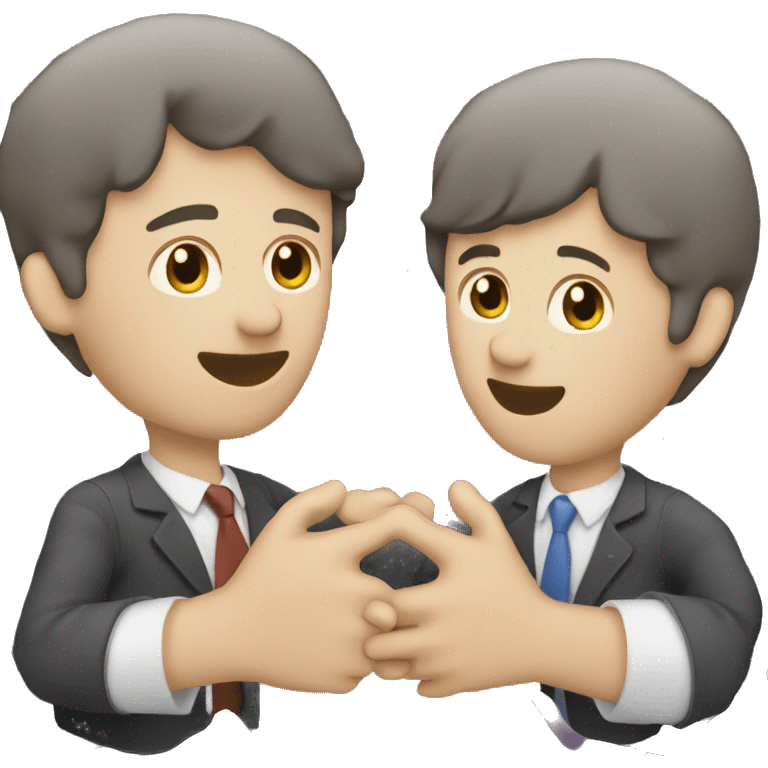 two people dapping eachother up emoji