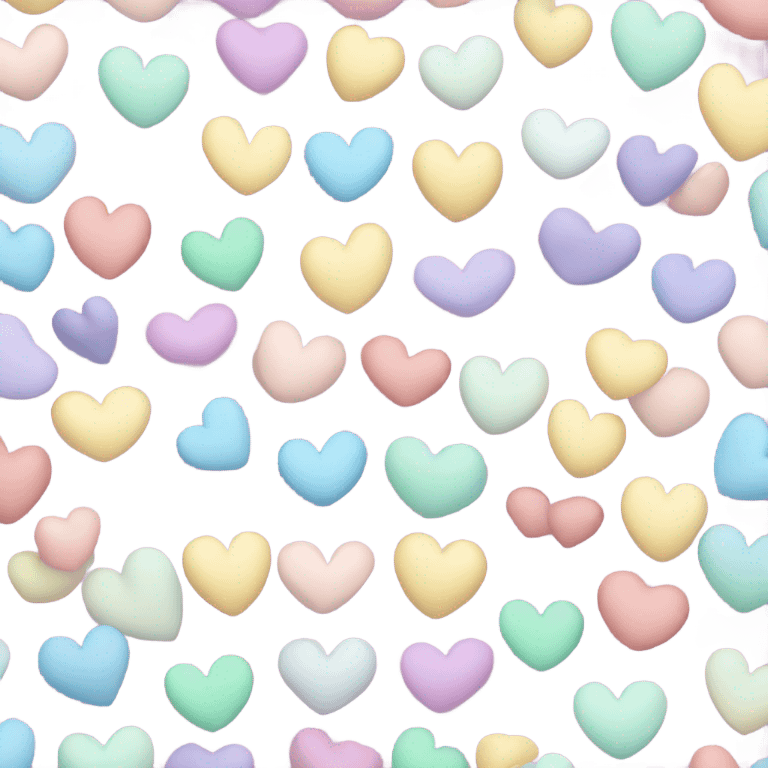 pastel colored hearts emoji