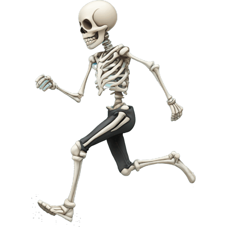 skeleton going for a run emoji