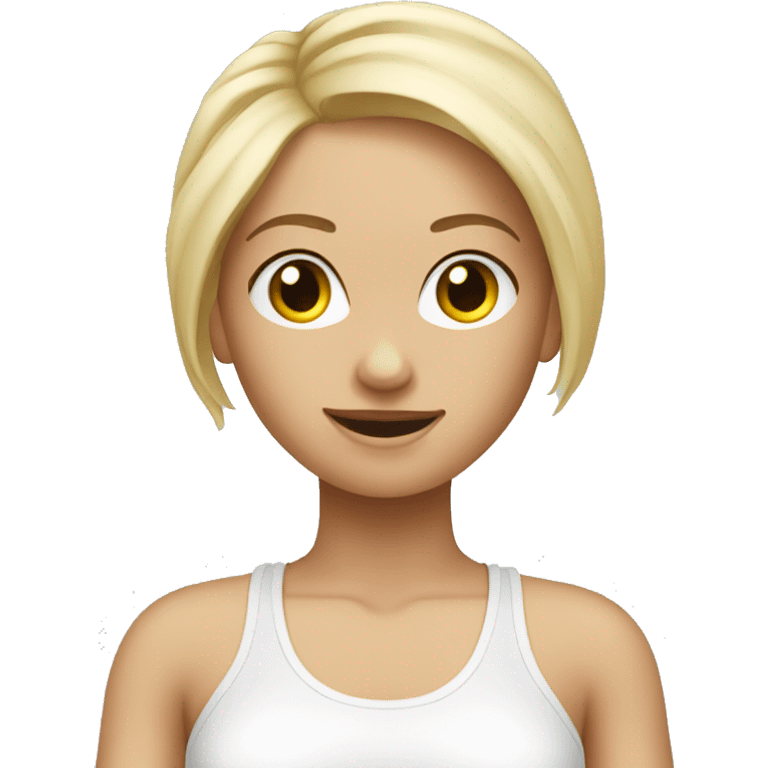 Pilates blonde girl emoji