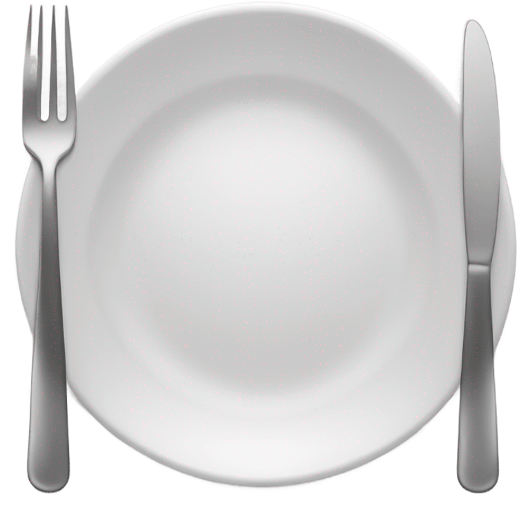 plate with a fork and a knife emoji