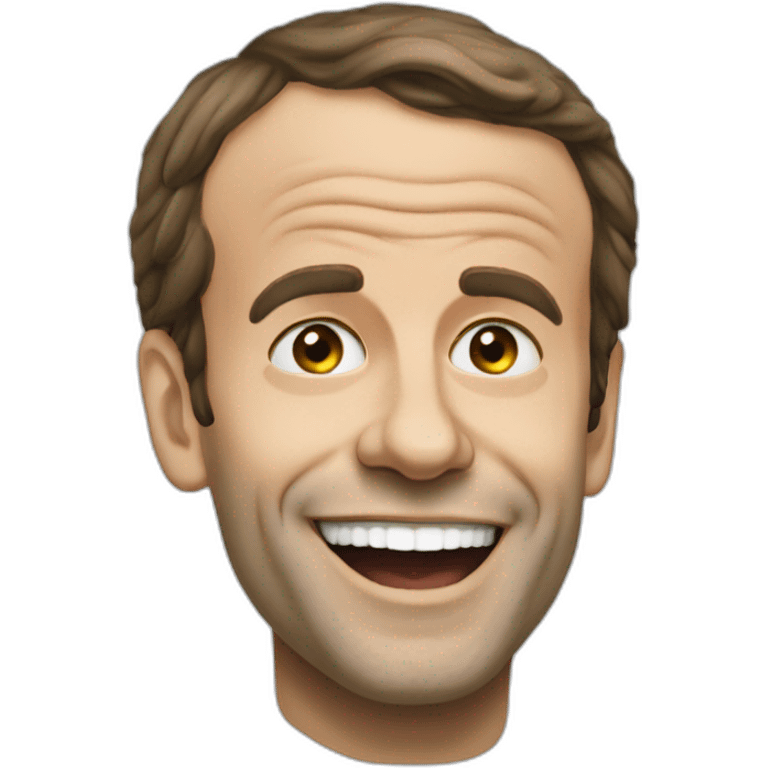 Macron qui est mort de rire emoji