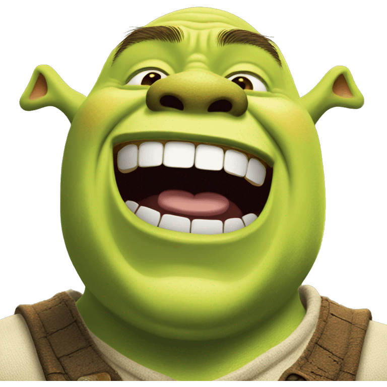 shrek laughing out loud emoji