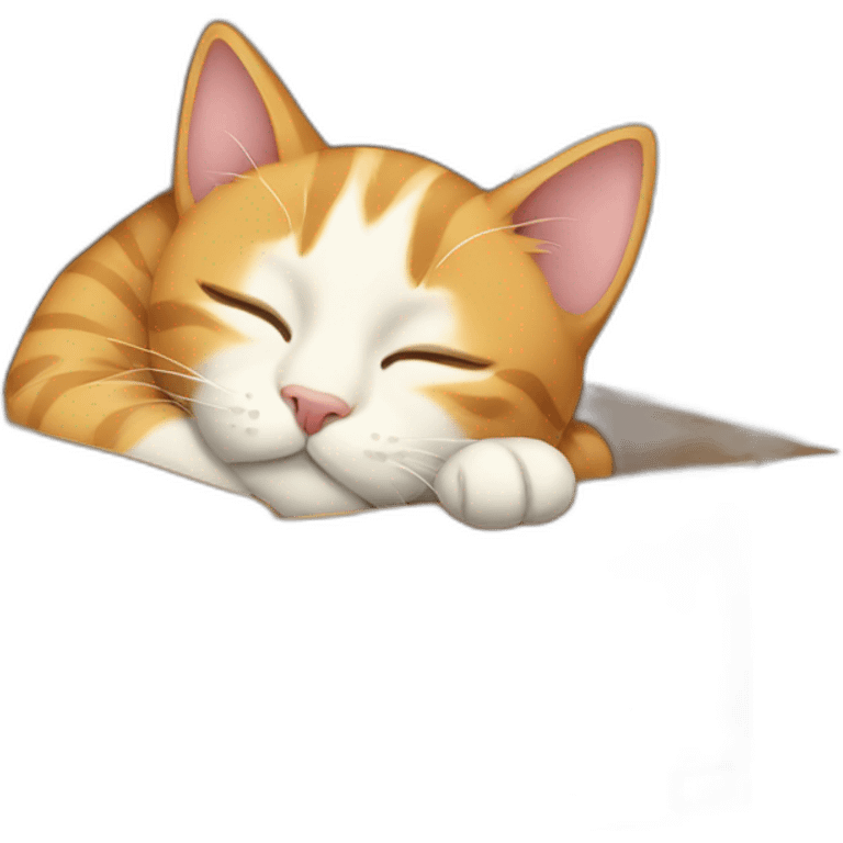 Cat sleeping in a box emoji