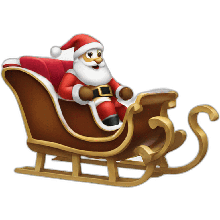 sleigh santa emoji