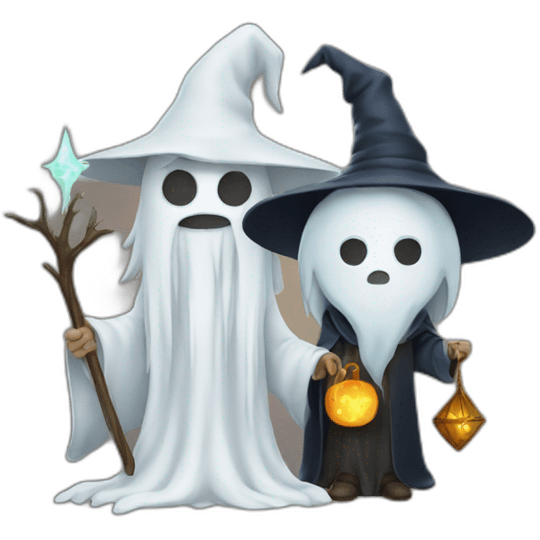 wizard with ghost emoji