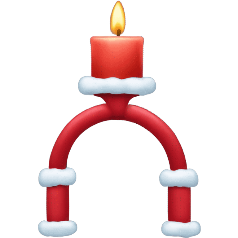 Red Christmas candle arch   emoji