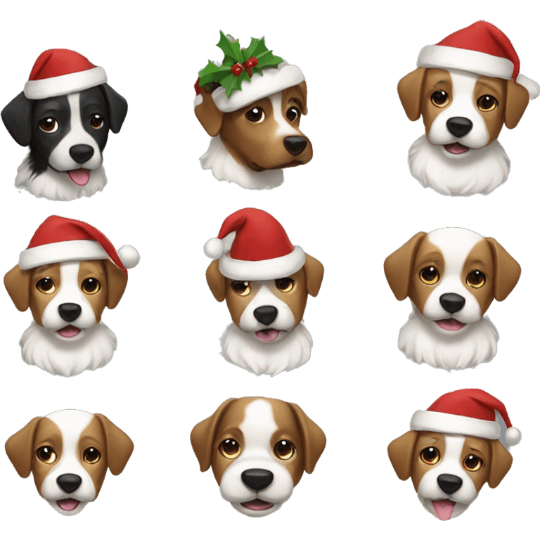 Christmas dogs emoji