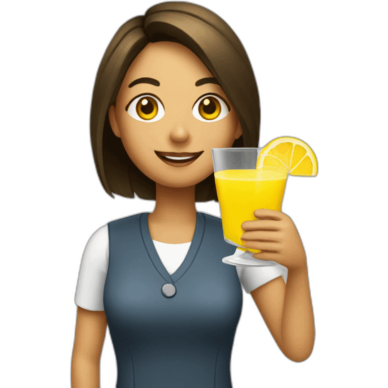 server serving yellow drink emoji