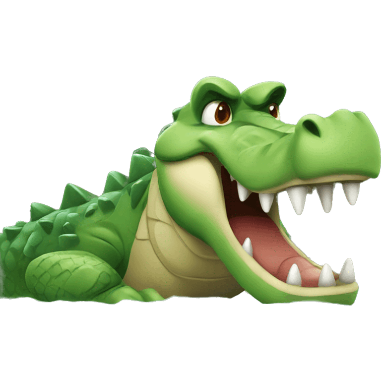 Angry crocodile emoji