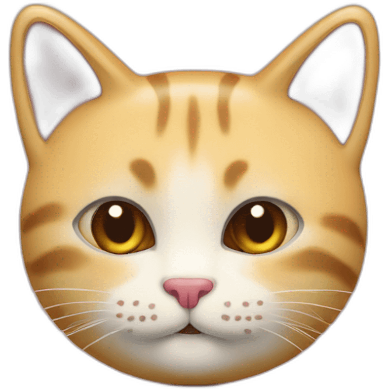 Pâte de chat qui forme un coeur emoji