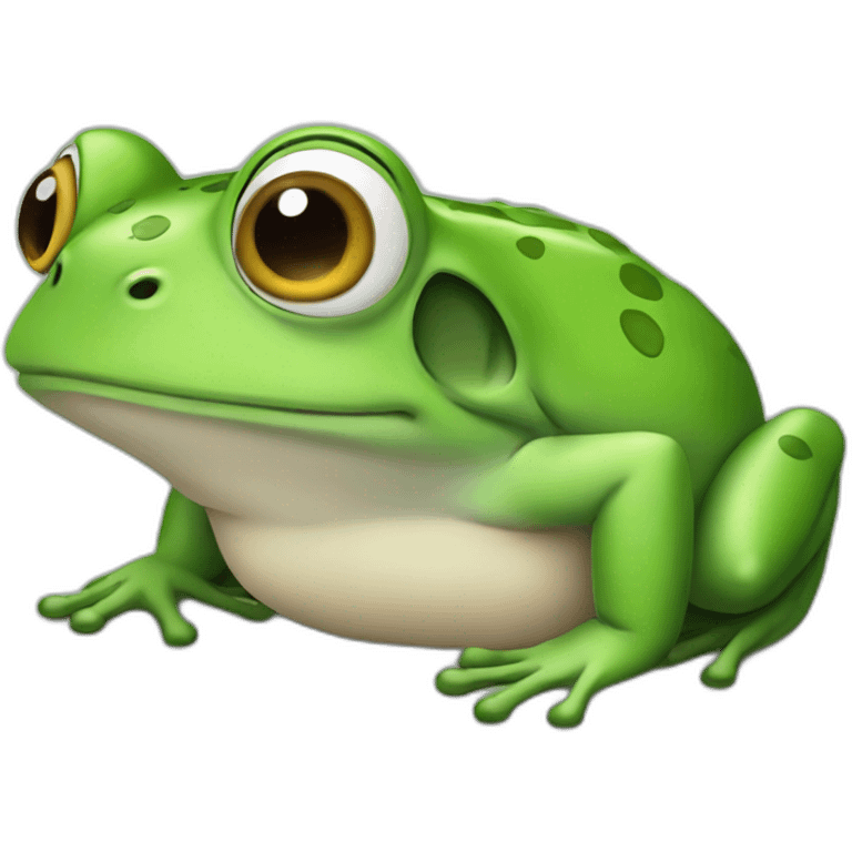 relaxed frog emoji